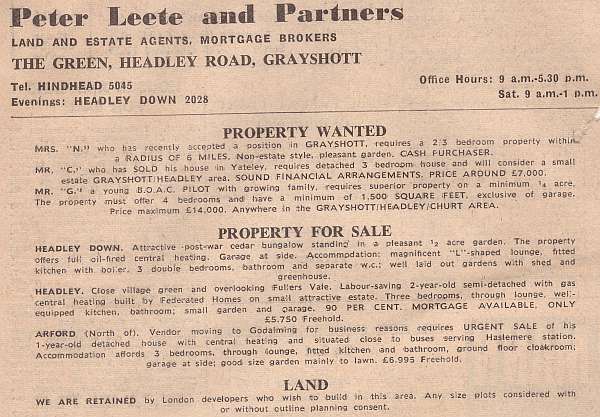 Peter Leete and Partners Advert